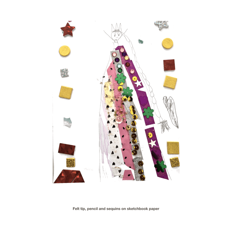 The print file: the cutout, stickers and all, on white with its plate.